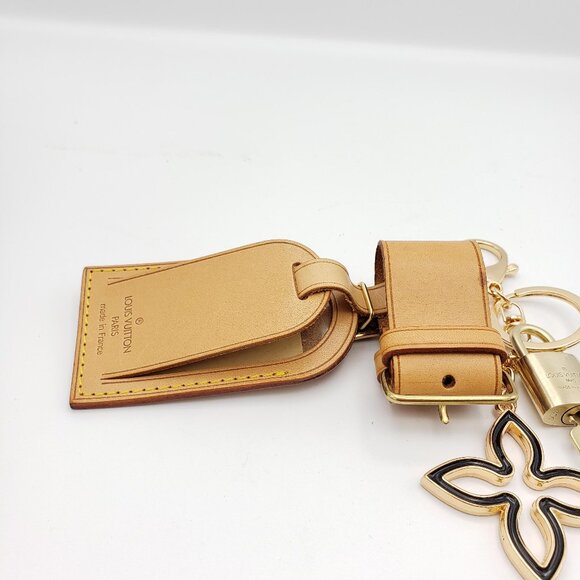 Authentic Louis Vuitton Luggage Nametag and Gold Padlock with Unbranded Keycharm - Picture 6 of 11